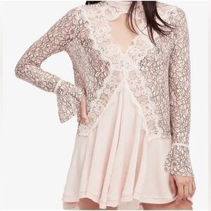 FREE PEOPLE Secret Origins Lace Tunic in Pearl // *BRAND NEW*